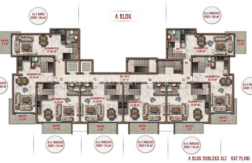 Investeringslägenheter I Ett Elitkomplex I Alanya Avsallar 34