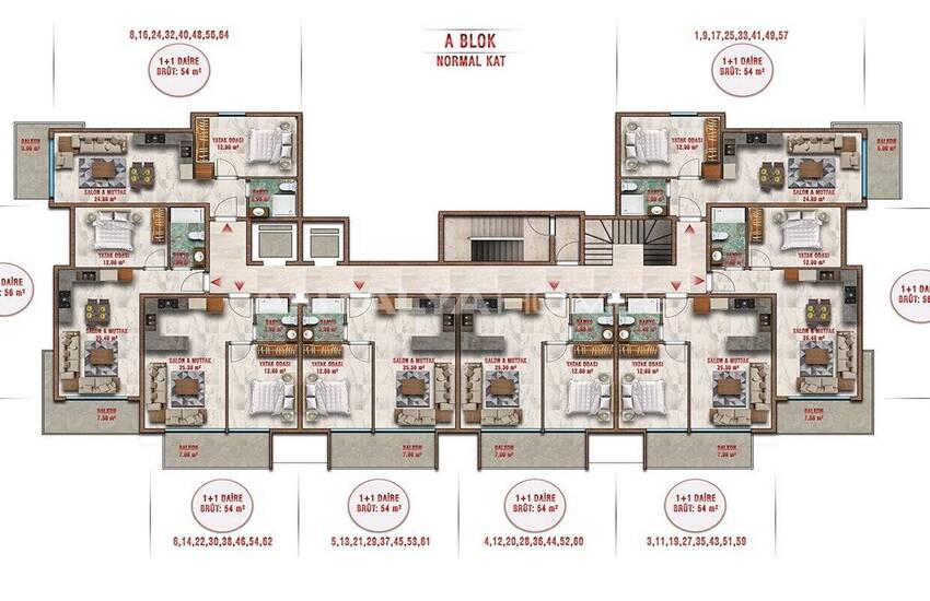 Investeringslägenheter I Ett Elitkomplex I Alanya Avsallar 35