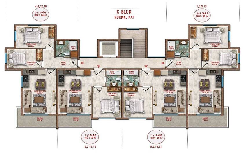 Investeringslägenheter I Ett Elitkomplex I Alanya Avsallar 41