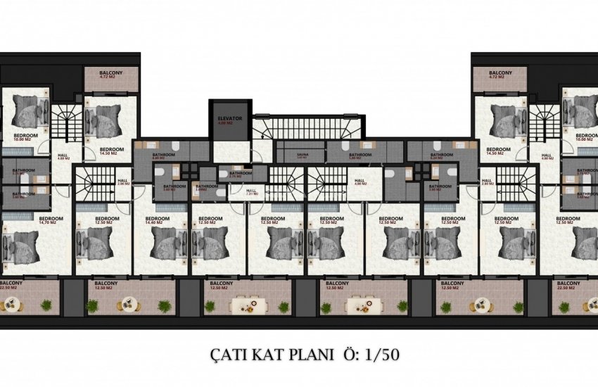 Elegantly Designed Apartments Close to All Amenities in Oba 27