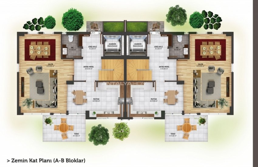 Konyaaltı Villas in Luxury Residential Complex 54
