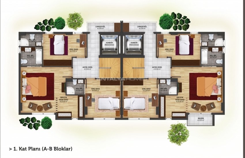 Konyaaltı Villas in Luxury Residential Complex 55
