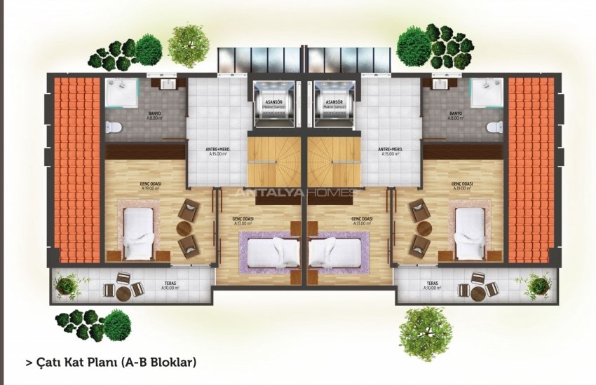 Konyaaltı Villas in Luxury Residential Complex 56