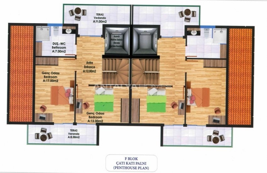 Capacious Villas in a Peaceful Area in Antalya Konyaaltı 52