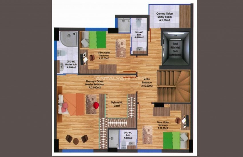 Capacious Villas in a Peaceful Area in Antalya Konyaaltı 44