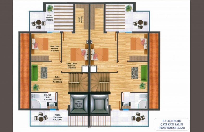 Capacious Villas in a Peaceful Area in Antalya Konyaaltı 48