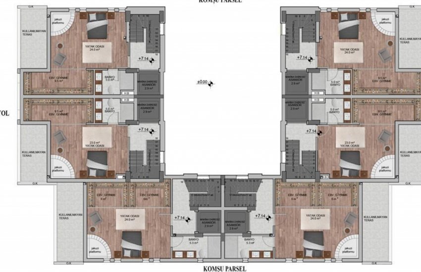 Excellent 3 Bedroom Villas with Parking Lots in Konyaaltı 37