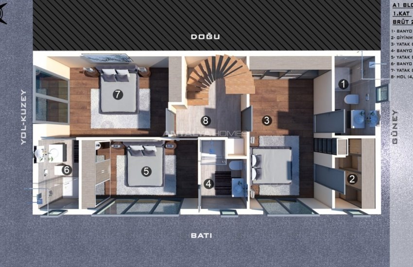 Новые Сдвоенные Виллы в Анталии с Видом на Природу 39