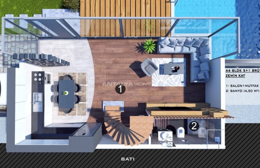 Новые Сдвоенные Виллы в Анталии с Видом на Природу 49