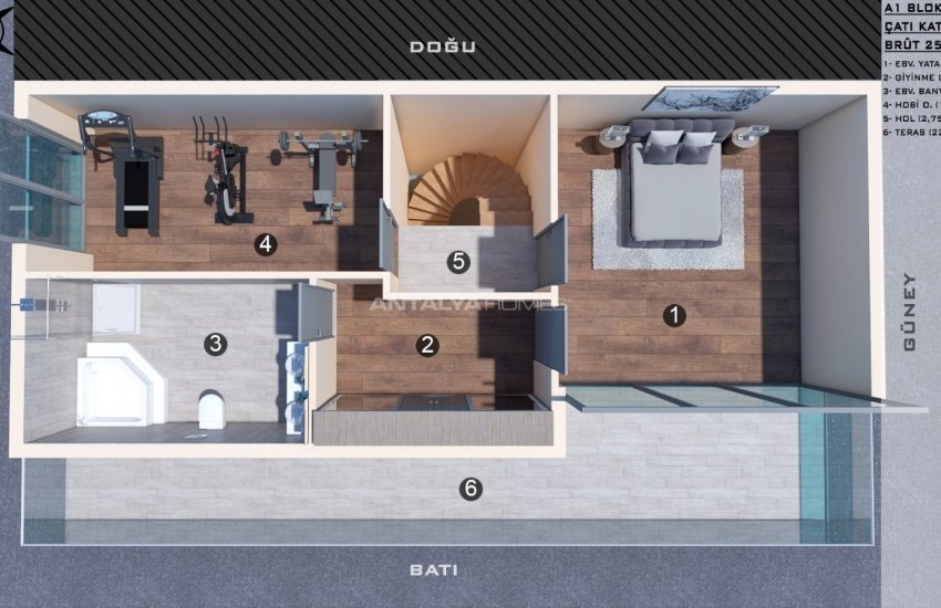 Новые Сдвоенные Виллы в Анталии с Видом на Природу 40