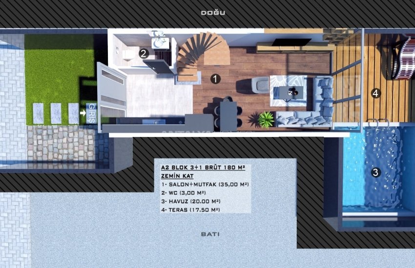 Новые Сдвоенные Виллы в Анталии с Видом на Природу 41