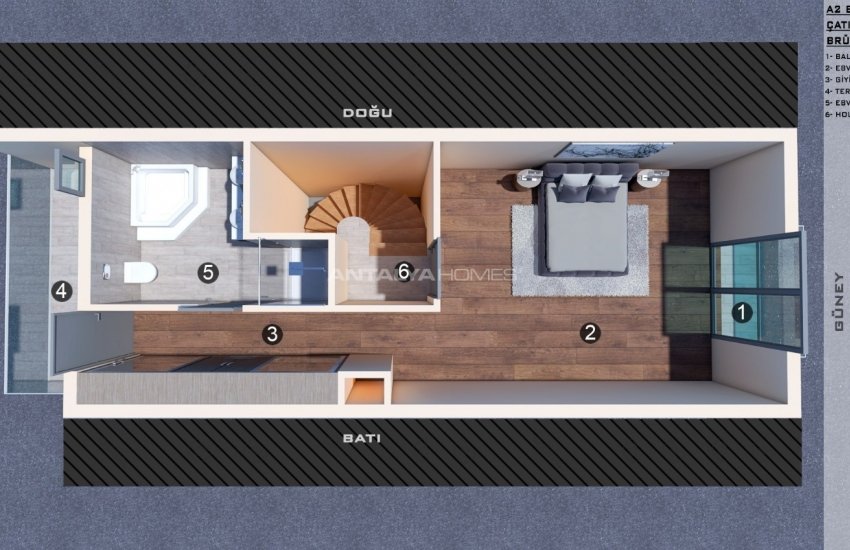 Новые Сдвоенные Виллы в Анталии с Видом на Природу 43