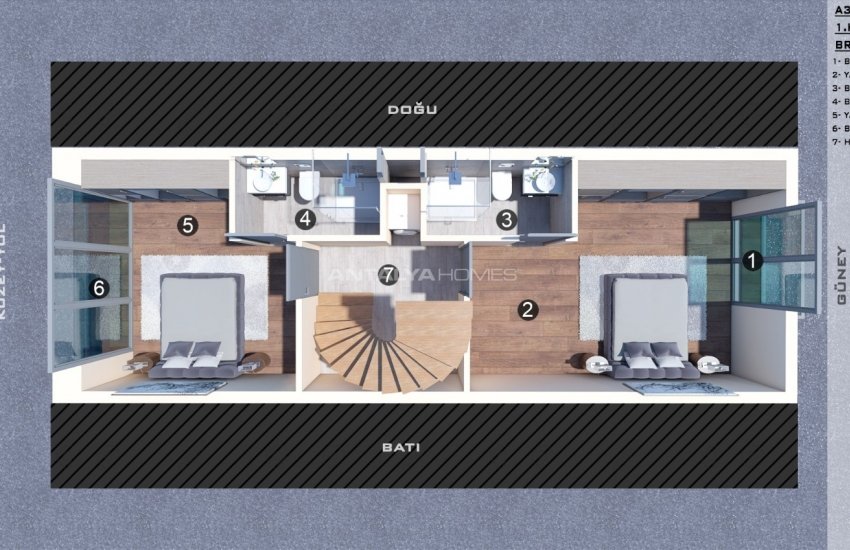 Новые Сдвоенные Виллы в Анталии с Видом на Природу 45