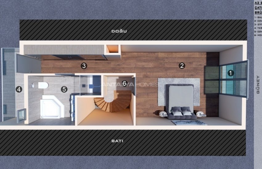 Новые Сдвоенные Виллы в Анталии с Видом на Природу 46