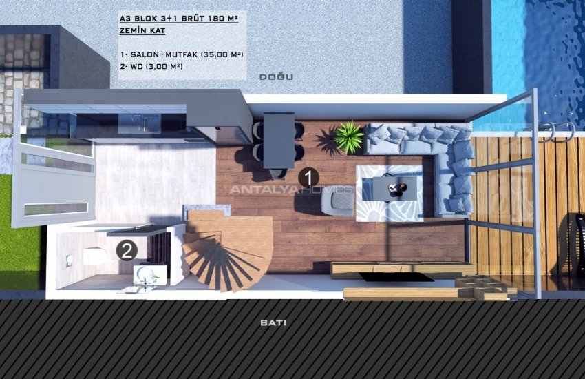 Новые Сдвоенные Виллы в Анталии с Видом на Природу 47