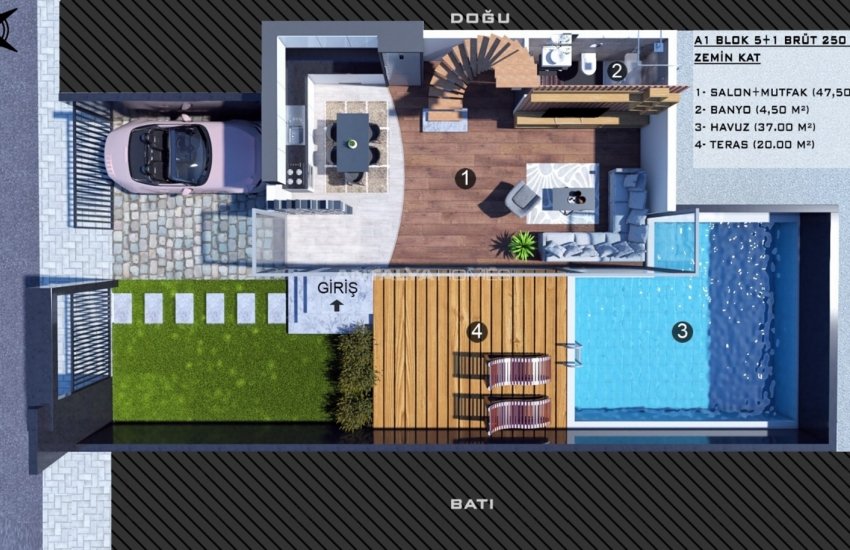 Новые Сдвоенные Виллы в Анталии с Видом на Природу 38