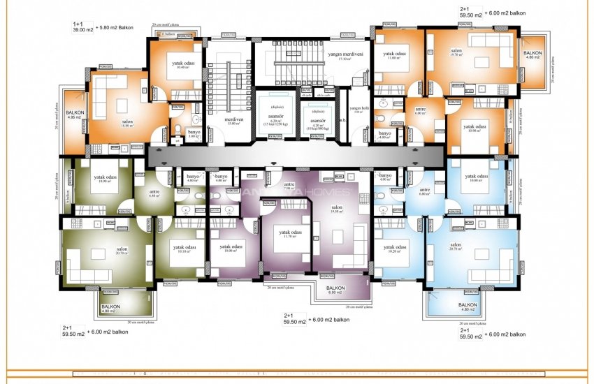 Properties in a Complex Close to Beach in Alanya Mahmutlar 21