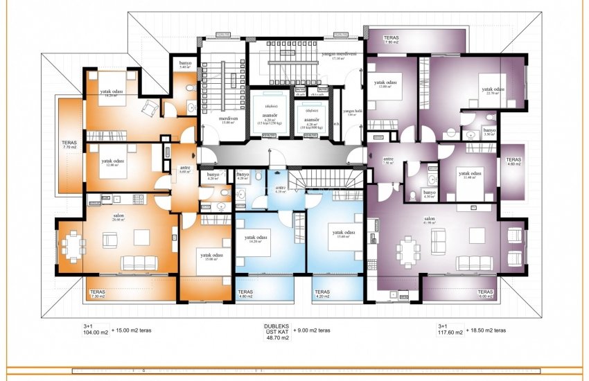 Properties in a Complex Close to Beach in Alanya Mahmutlar 20