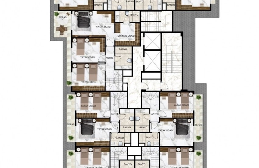 Modernly Designed Luxury Flats in Alanya Kestel with Pools 51