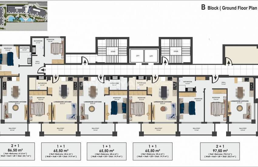 Alanya'da Plaja Yakın Modern Tasarımlı Ultra Lüks Daireler 15