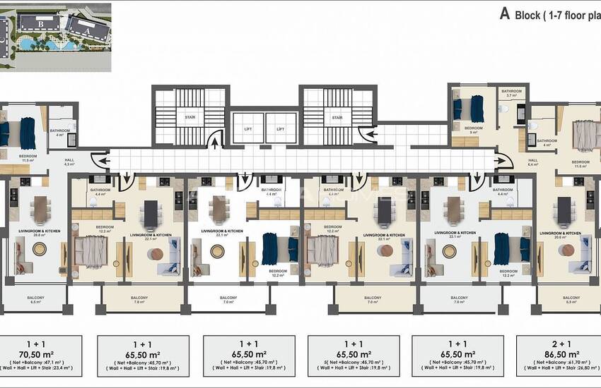 Alanya'da Plaja Yakın Modern Tasarımlı Ultra Lüks Daireler 20