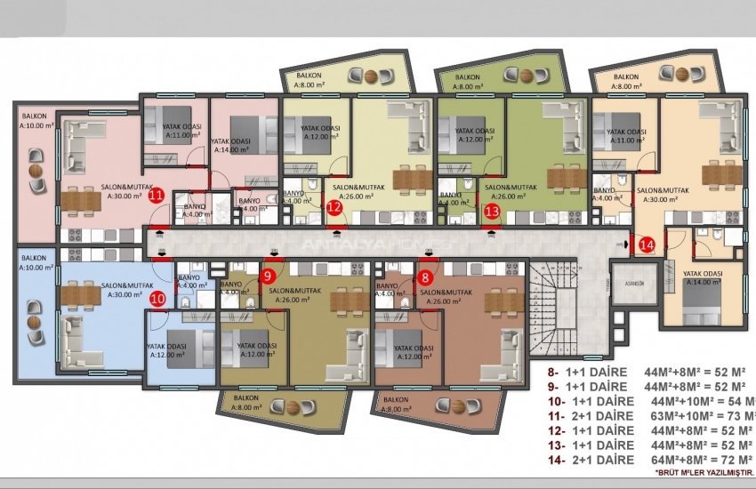 Appartements À Courte Distance De La Mer À Alanya 36