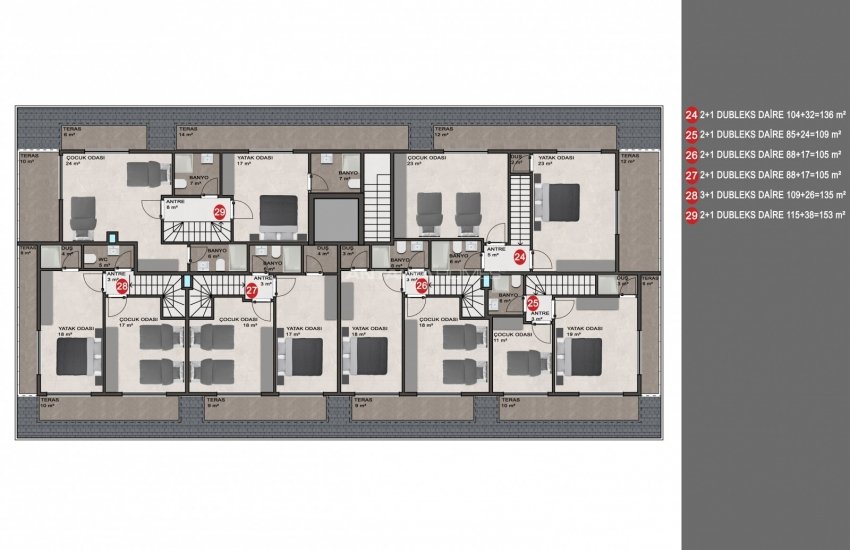 Appartements Mêlés À La Nature À Alanya Kargicak 37