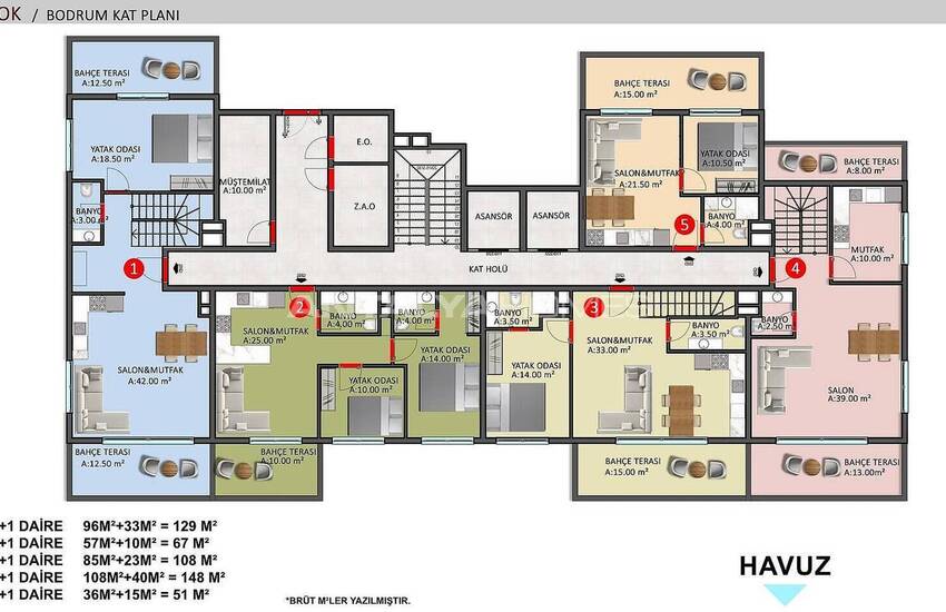 Woningen Met Rijke Complexe Functies In Alanya Oba 54