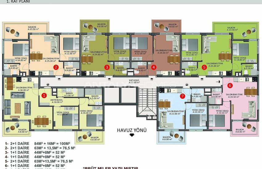 Woningen Met Rijke Complexe Functies In Alanya Oba 31