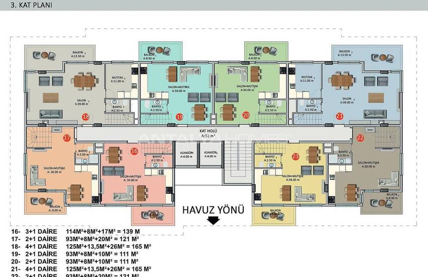 Woningen Met Rijke Complexe Functies In Alanya Oba 34