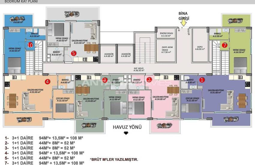 Woningen Met Rijke Complexe Functies In Alanya Oba 42