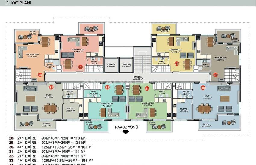 Woningen Met Rijke Complexe Functies In Alanya Oba 45