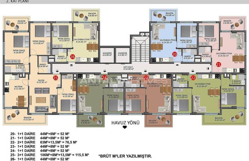 Woningen Met Rijke Complexe Functies In Alanya Oba 50