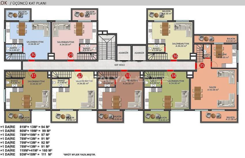 Woningen Met Rijke Complexe Functies In Alanya Oba 56