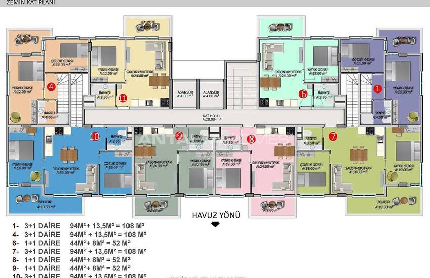 Woningen Met Rijke Complexe Functies In Alanya Oba 44
