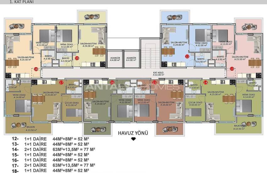 Woningen Met Rijke Complexe Functies In Alanya Oba 45