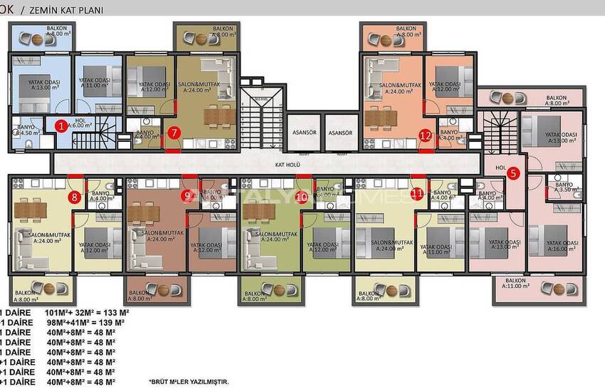 Woningen Met Rijke Complexe Functies In Alanya Oba 49