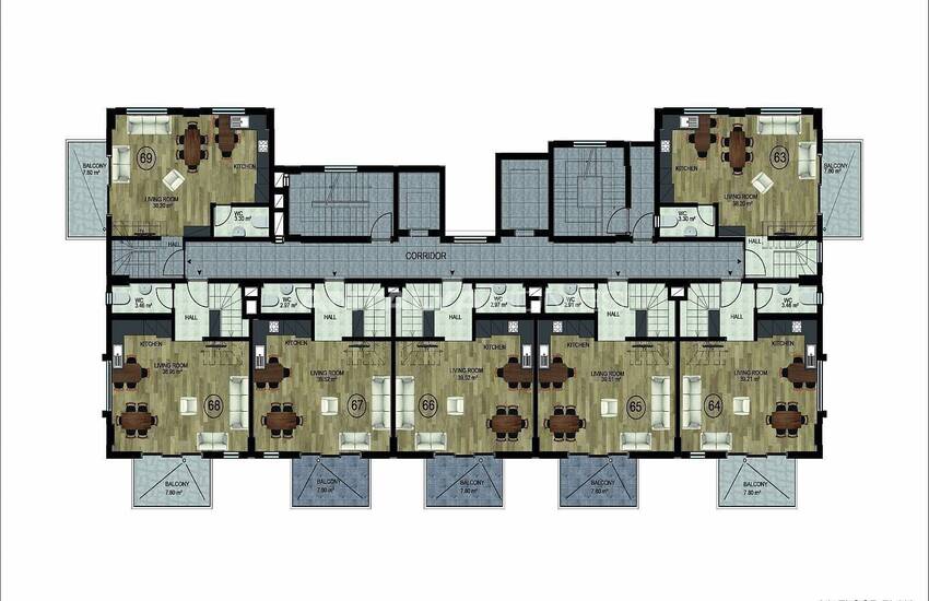 Luxueux Immobiliers À Alanya Près De L'aéroport De Demirtaş 34