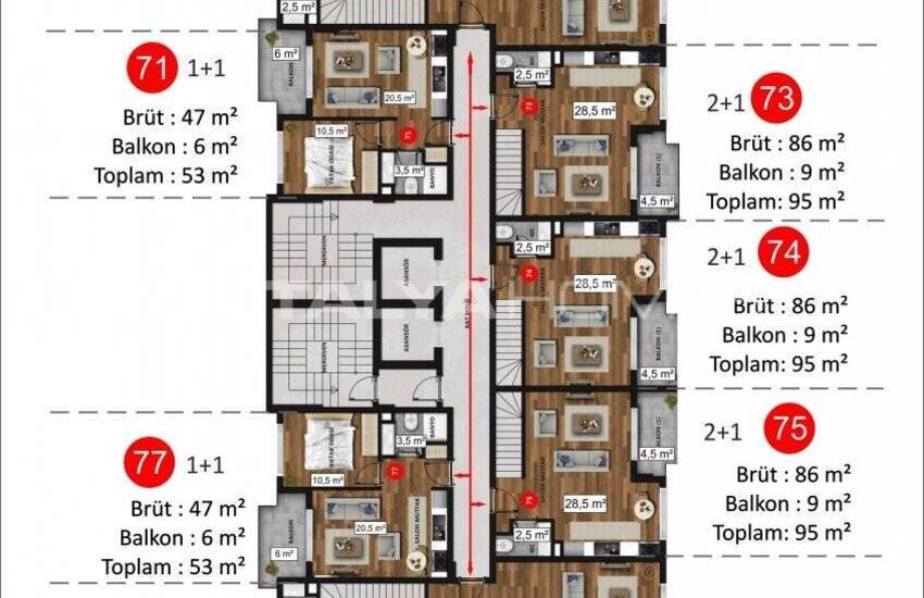 Nouveaux Appartements En Complexe Sécurisé Alanya Mahmutlar 42