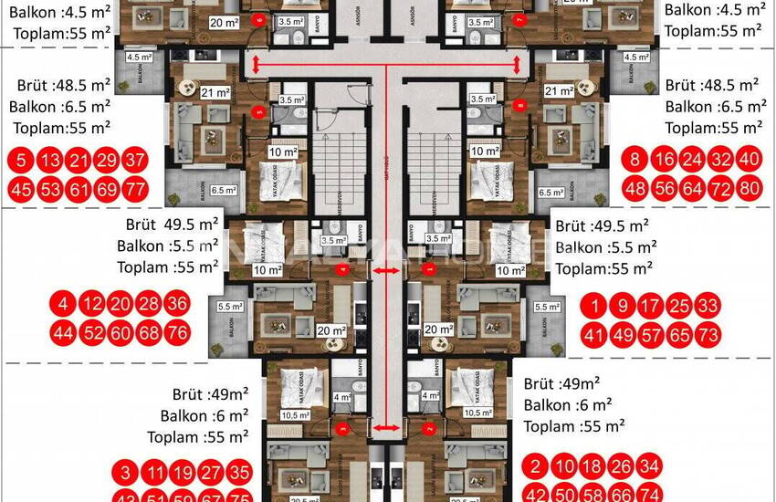 Nouveaux Appartements En Complexe Sécurisé Alanya Mahmutlar 44