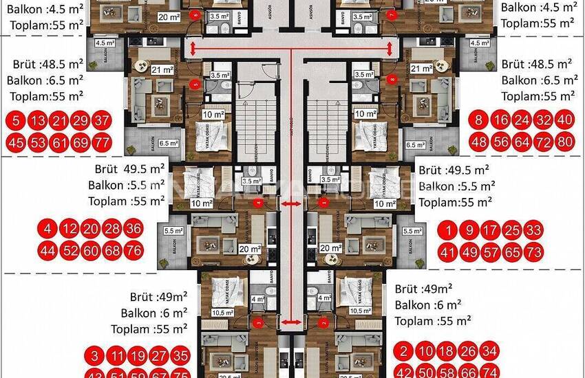 Nouveaux Appartements En Complexe Sécurisé Alanya Mahmutlar 46