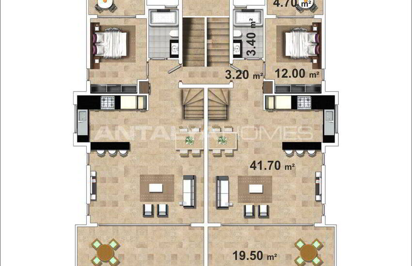 High Quality Ground Floor and Penthouse Flats in Alanya 31