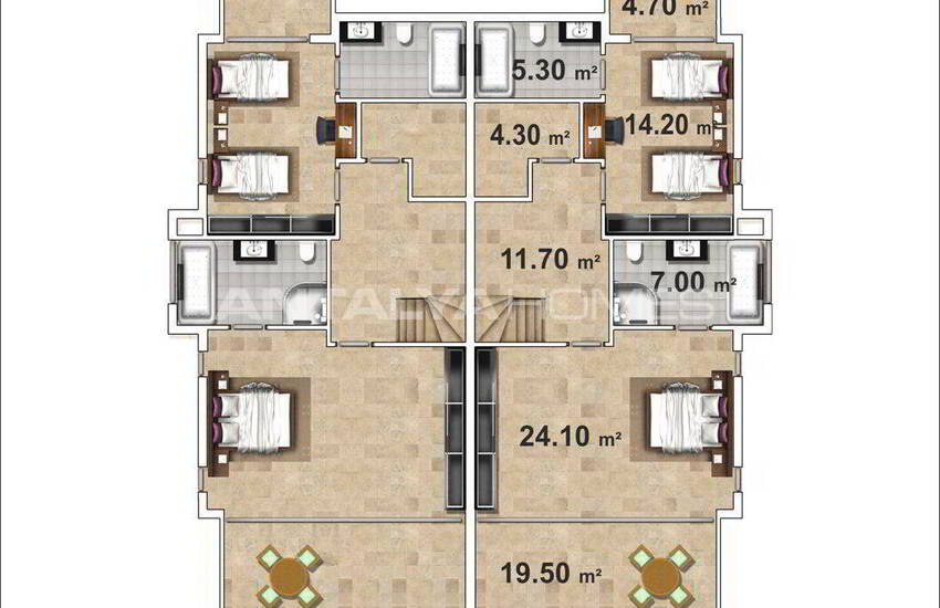 High Quality Ground Floor and Penthouse Flats in Alanya 32