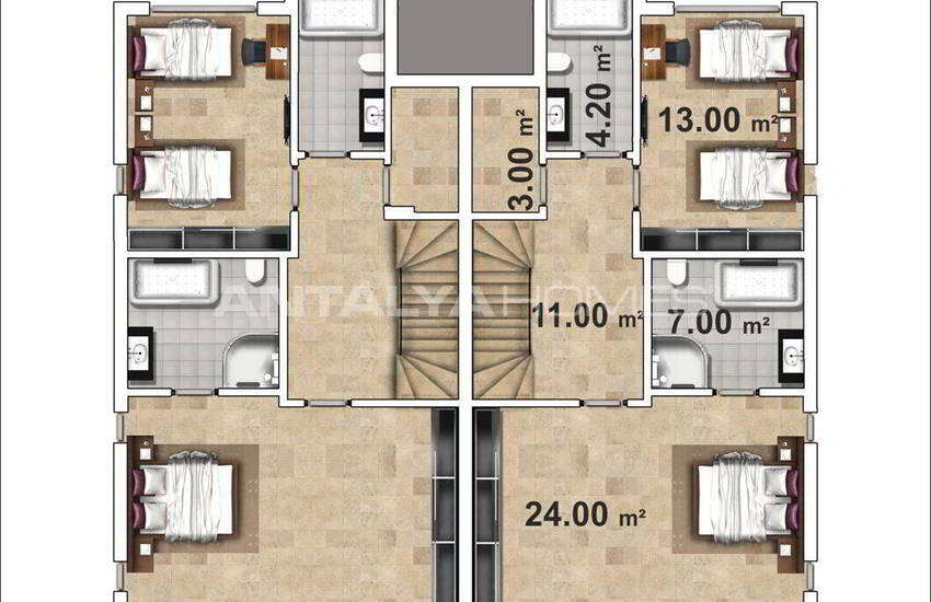 High Quality Ground Floor and Penthouse Flats in Alanya 29