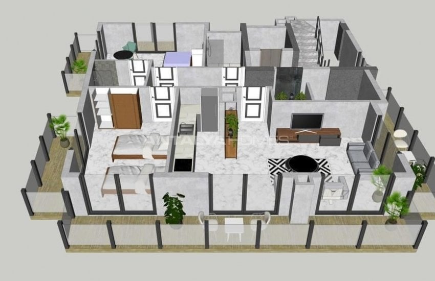 Newly Built Luxe Duplex Penthouse with Sea View in Alanya 8