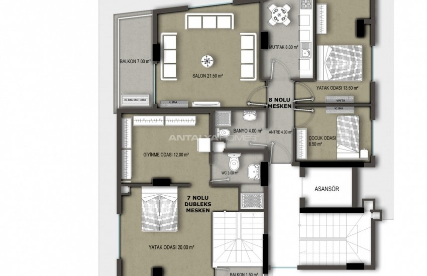 Newly Built Luxe Duplex Penthouse with Sea View in Alanya 9