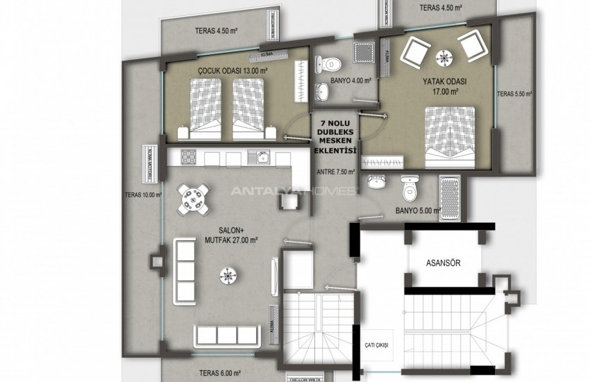 Newly Built Luxe Duplex Penthouse with Sea View in Alanya 10