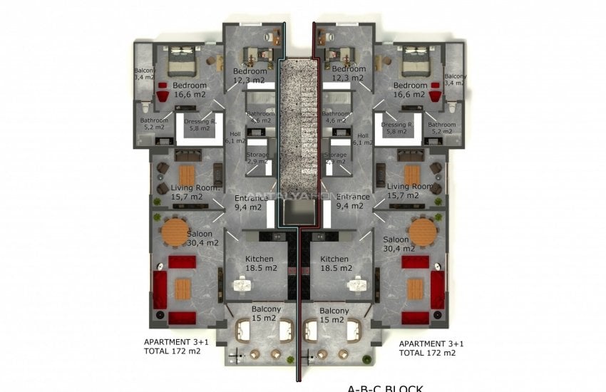 Квартиры в Алании в Комплексе со Всеми Удобствами 25