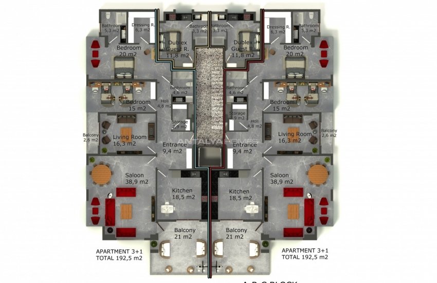 Квартиры в Алании в Комплексе со Всеми Удобствами 27