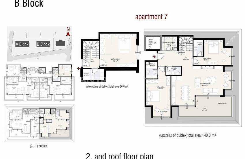 آپارتمان های واقع در یک مجتمع در آلانیا 31